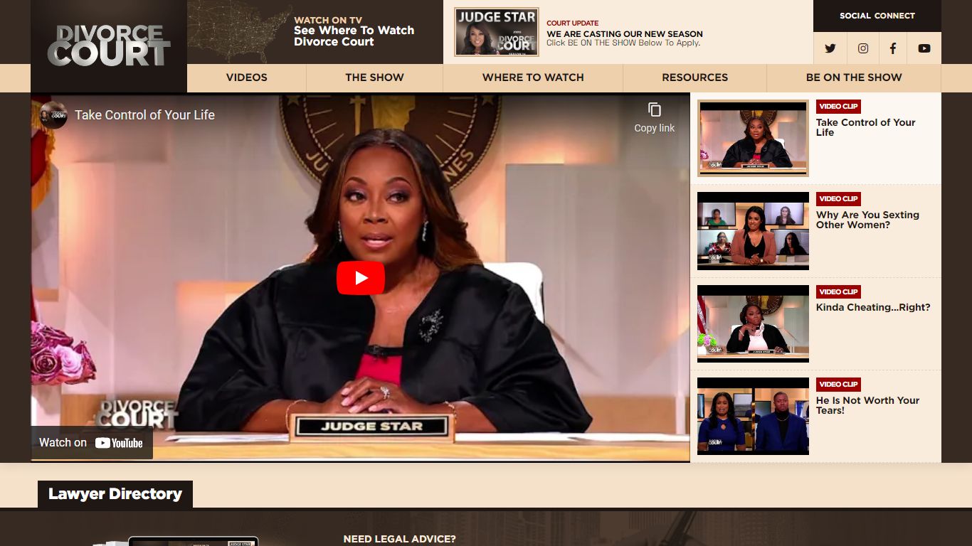 Divorce Court | Daily relationship and common sense advice from Judge Star